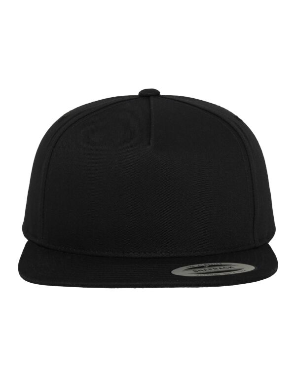 6007 Flexfit Classic 5 Panel Cotton Twill Snapback Black/Black