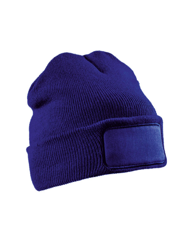 RC927X Result Recycled Recycled Double Knit Printers Beanie Royal Blue