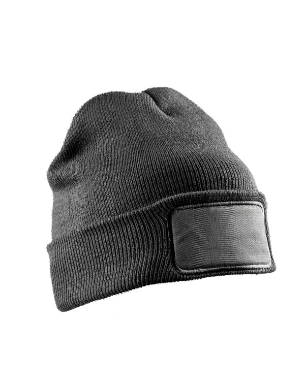 RC927X Result Recycled Recycled Double Knit Printers Beanie Grey RC927X Result Recycled Recycled Double Knit Printers Beanie Grey