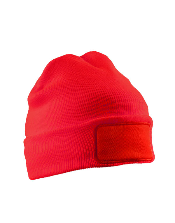 RC927X Result Recycled Recycled Double Knit Printers Beanie Red