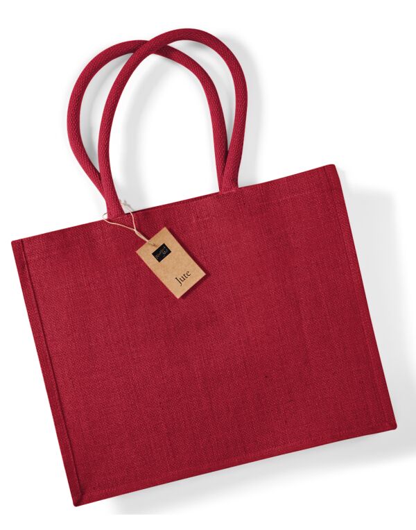 W407 Westford Mill Jute Classic Shopper Red/red W407 Westford Mill Jute Classic Shopper Red/red