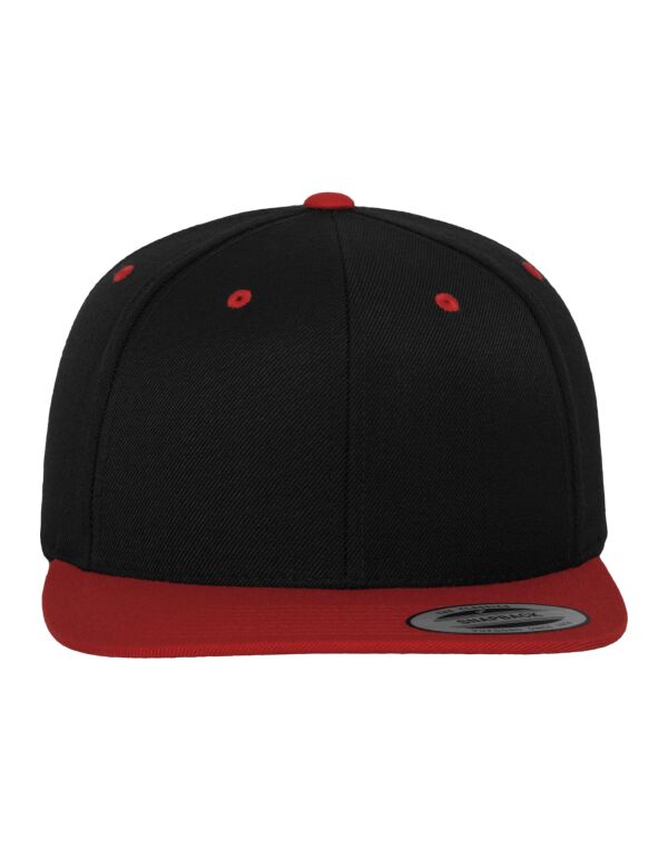 6089MT Flexfit Two Tone Classic Snapback Cap Black/Red