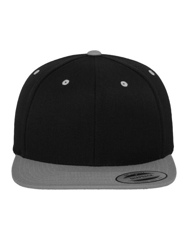 6089MT Flexfit Two Tone Classic Snapback Cap Black/Silver 6089MT Flexfit Two Tone Classic Snapback Cap Black/Silver