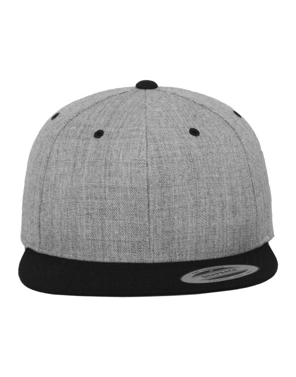 6089MT Flexfit Two Tone Classic Snapback Cap Heather Grey/Black 6089MT Flexfit Two Tone Classic Snapback Cap Heather Grey/Black
