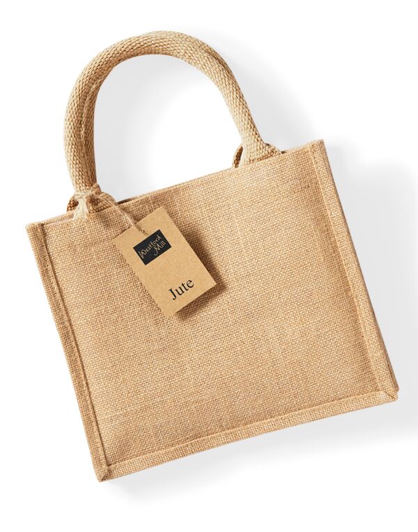 W412 Westford Mill Jute Mini Gift Bag Natural