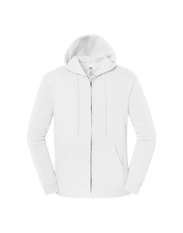 62286 White Premium Hooded Sweat Jacket