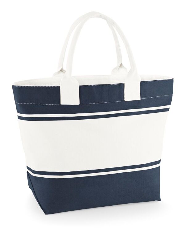 QD26 French Navy/Off White Canvas Deck Bag