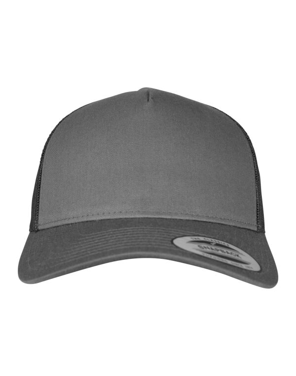 6506 Flexfit 5 Panel Retro Trucker Cap Charcoal