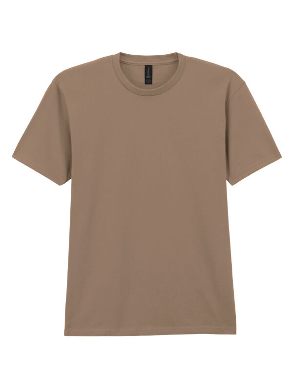 65000 GILDAN Softstyle Midweight Adult T-Shirt Brown Savana