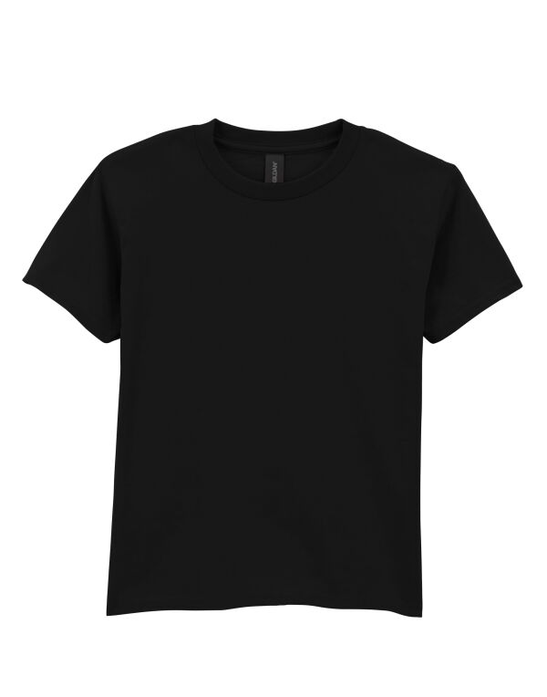 65000B Gildan Softstyle Midweight Youth T-Shirt Pitch Black