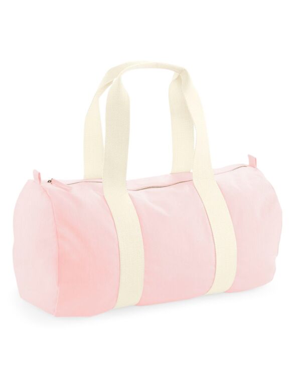 W814 Pastel Pink EarthAware® Organic Barrel Bag