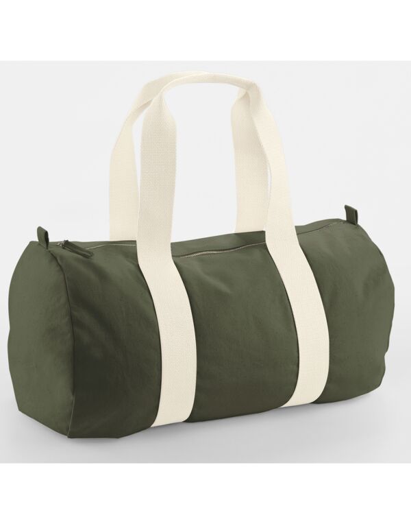 W814 Westford Mill EarthAware Organic Barrel Bag Olive Green W814 Westford Mill EarthAware Organic Barrel Bag Olive Green