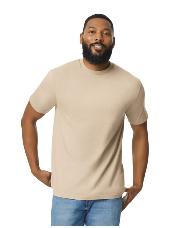 65ENLB0 Gildan Softstyle Midweight No Label Enzyme Tee White
