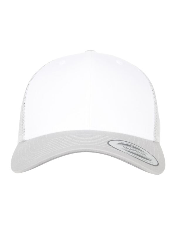 6606CF Flexfit Retro Trucker Colored Front Silver/White/Silver 6606CF Flexfit Retro Trucker Colored Front Silver/White/Silver