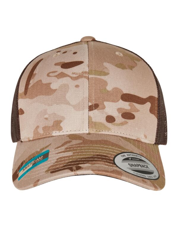 6606MC Flexfit Retro Trucker Multicam Arid/Brown