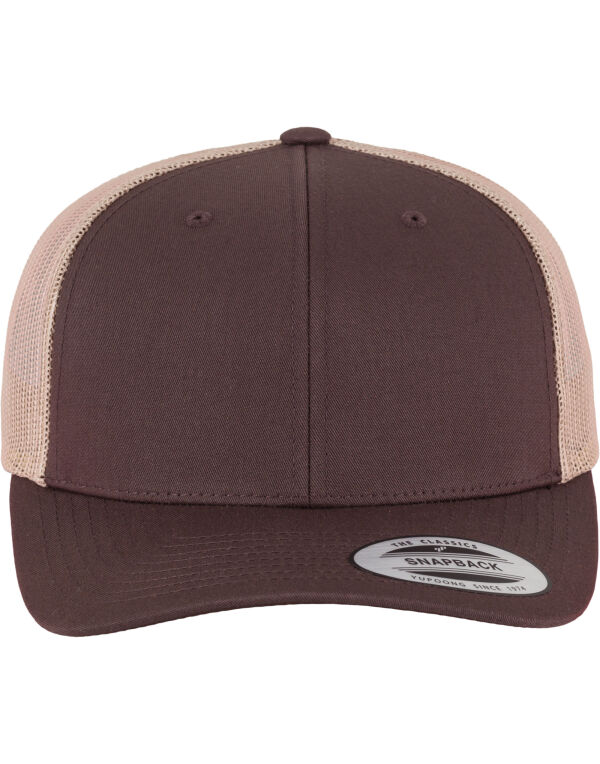 6606T Flexfit Retro Trucker Two Tone Cap Brown/Khaki