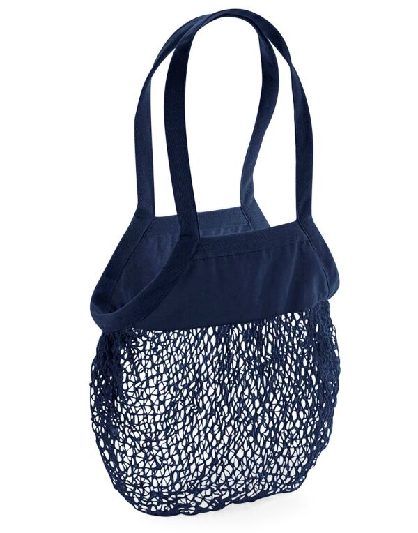 W150 Navy Organic Cotton Mesh Grocery Bag