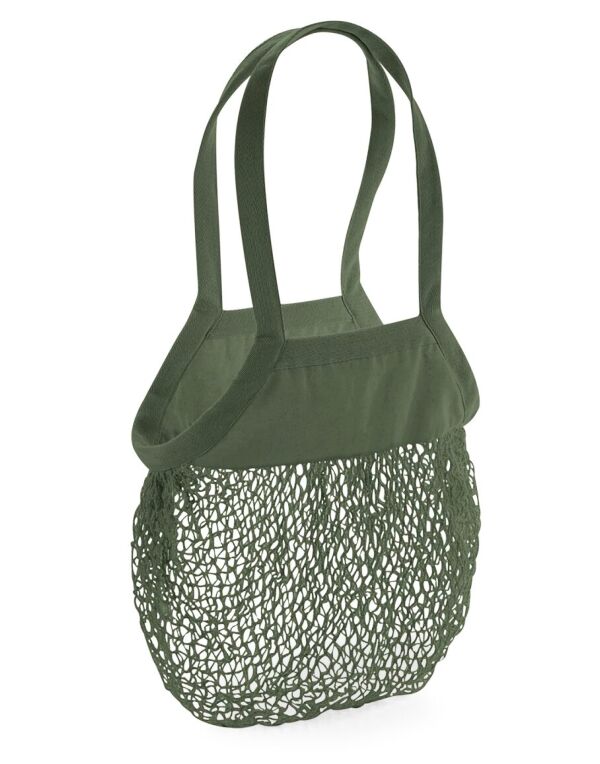 W150 Westford Mill Organic Cotton Mesh Grocery Bag Olive Green W150 Westford Mill Organic Cotton Mesh Grocery Bag Olive Green