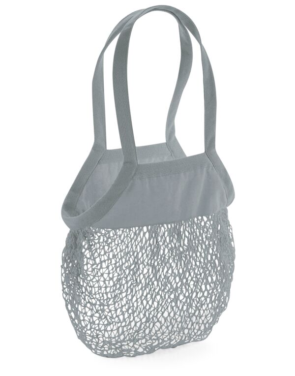 W150 Westford Mill Organic Cotton Mesh Grocery Bag Pure Grey W150 Westford Mill Organic Cotton Mesh Grocery Bag Pure Grey