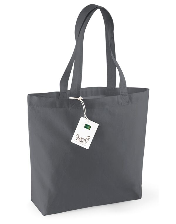 W180 Westford Mill Organic Cotton Shopper Graphite Grey