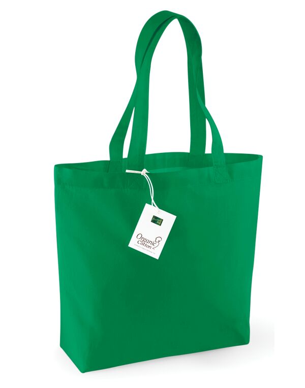 W180 Kelly Green Organic Cotton Shopper