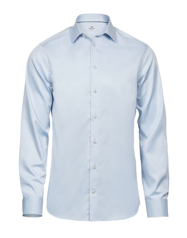 TJ4021 Tee Jays Men’s Luxury Slim Fit Shirt Light Blue