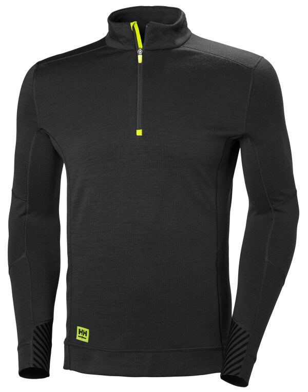 75109 Helly Hansen LIFA Base Layer Half Zip Black