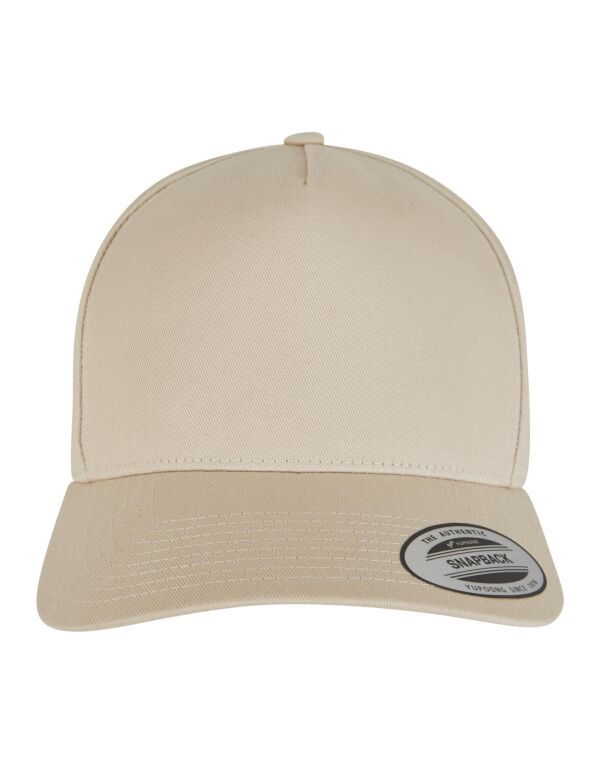 7707 Flexfit 5 Panel Curved Classic Snapback Beige