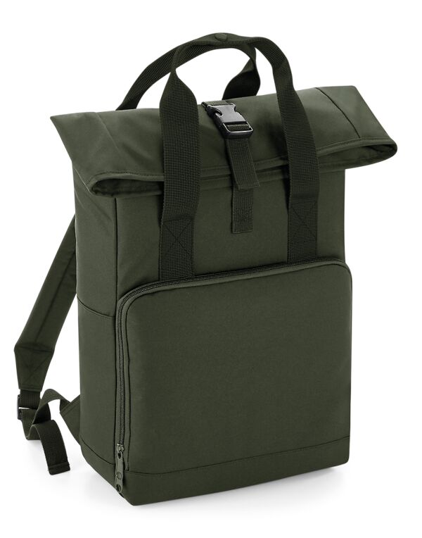 BG118 Olive Green Twin Handle Roll-Top Backpack BG118 Olive Green Twin Handle Roll-Top Backpack