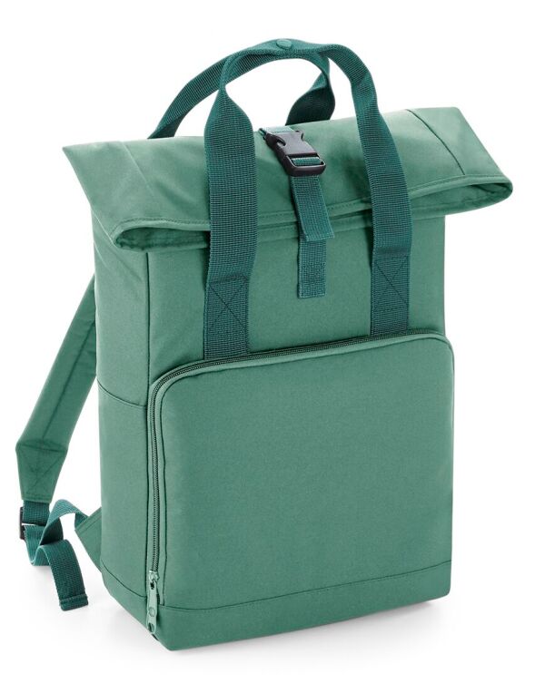 BG118 Sage Green Twin Handle Roll-Top Backpack BG118 Sage Green Twin Handle Roll-Top Backpack