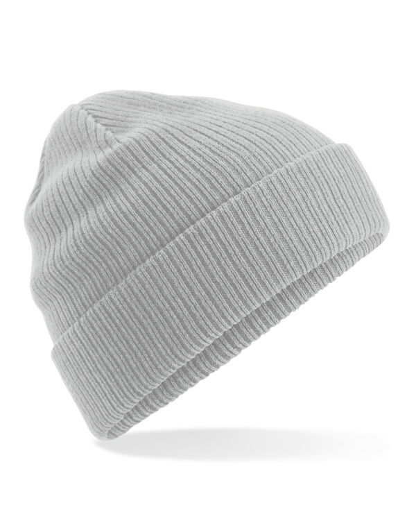 B50N Beechfield Organic Cotton Beanie Light Grey
