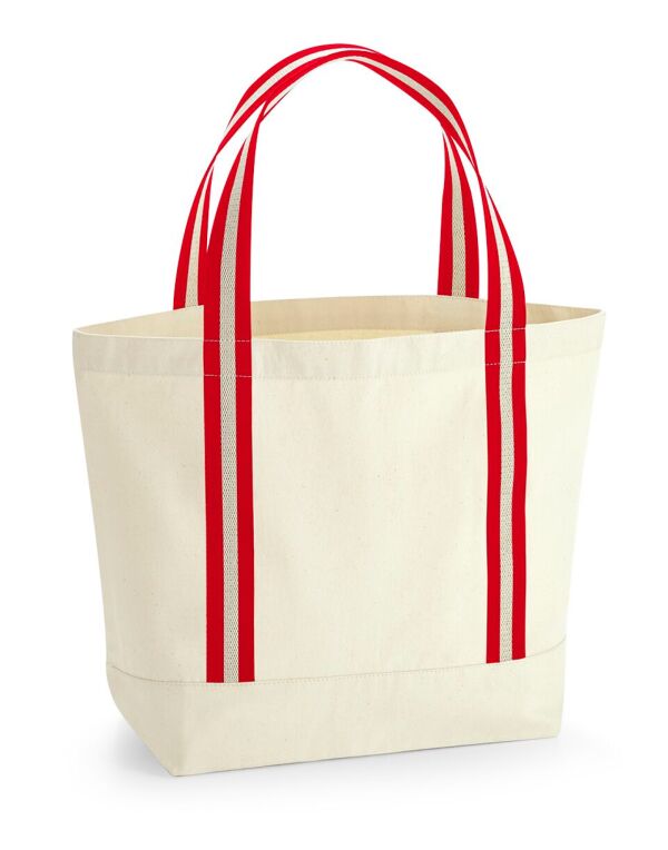 W690 Westford Mill EarthAware Organic Boat Bag Natural/classic Red