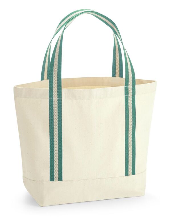 W690 Natural/Sage Green EarthAware® Organic Boat Bag