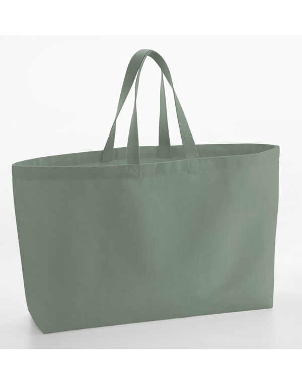 W696 Westford Mill Oversized Canvas Tote Bag Dusty Green