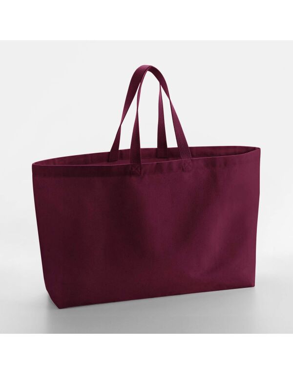 W696 Westford Mill Oversized Canvas Tote Bag Burgundy W696 Westford Mill Oversized Canvas Tote Bag Burgundy