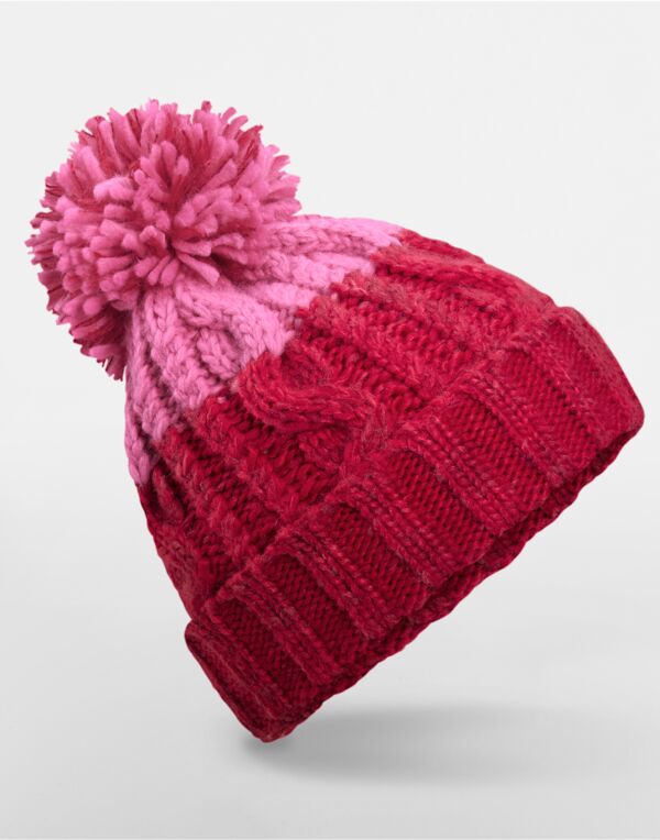 B437 Classic Red/True Pink Apres Beanie
