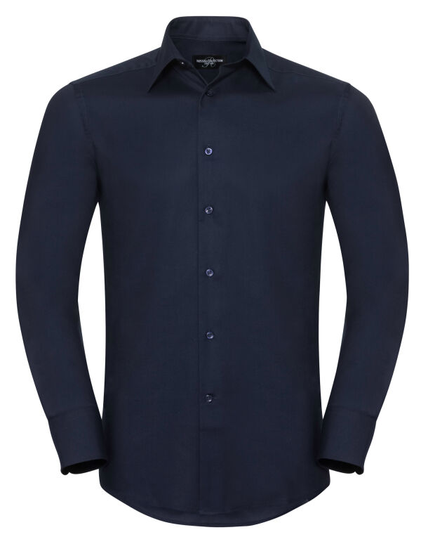 922M Russell Collection Men’s L/Sleeve Oxford Shirt Bright Navy