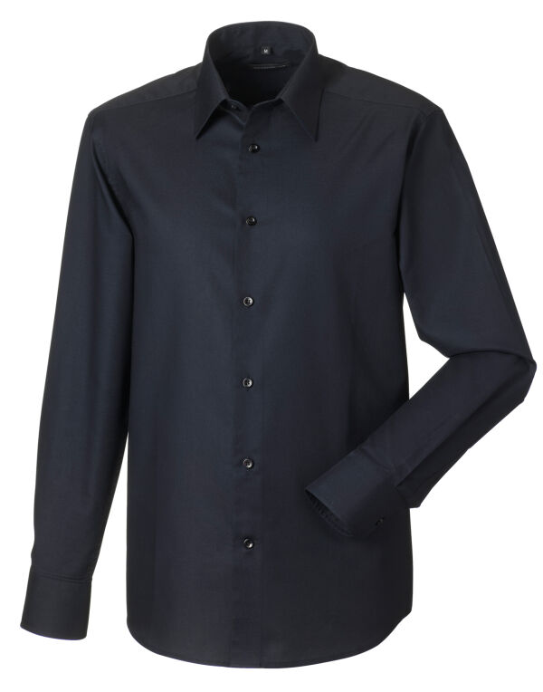 922M Russell Collection Men’s L/Sleeve Oxford Shirt Black