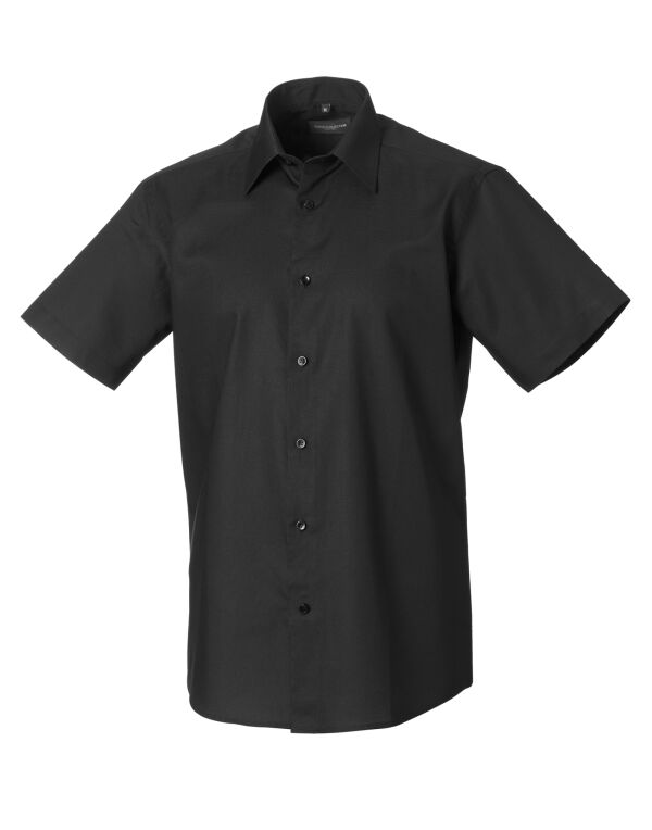 923M Russell Collection Men’s S/Sleeve Oxford Shirt Black