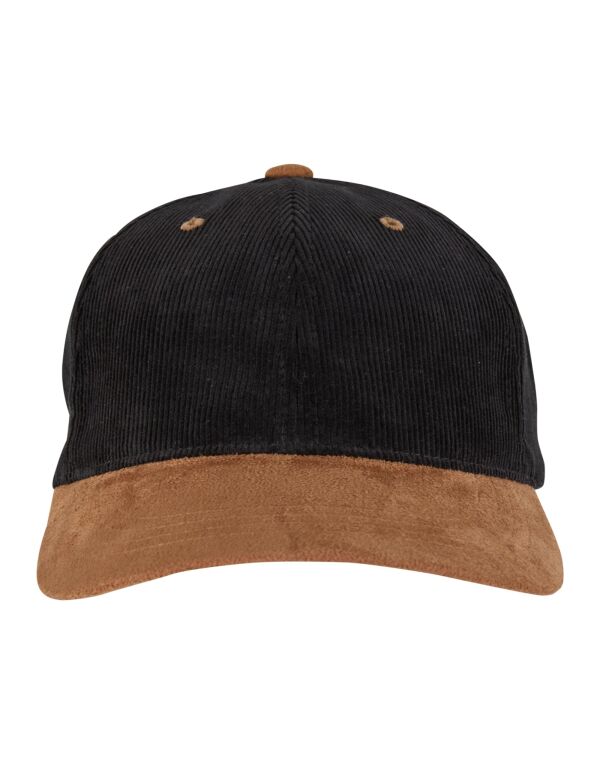 9279 Flexfit Corduroy Classic Suede Cap Black/Caramel
