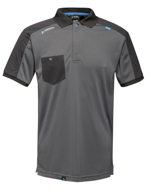 TRS167 Seal Grey Offensive Wicking Polo
