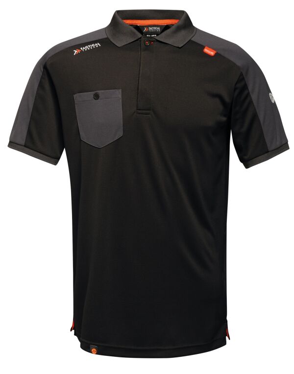 TRS167 Black Offensive Wicking Polo