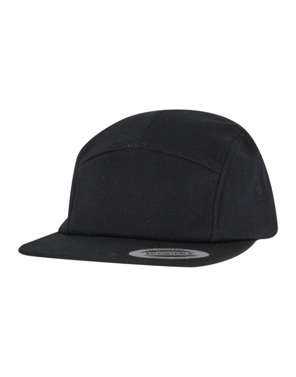 9297 Flexfit Jockey Canvas Cap Black