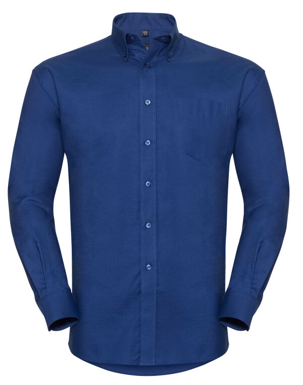 932M Russell Collection Men’s L/Sleeve Oxford Shirt Bright Royal
