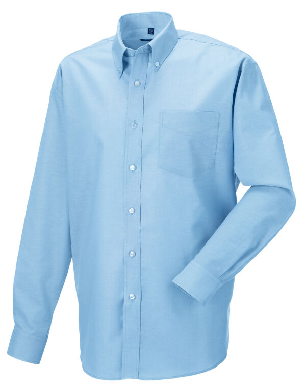 932M Russell Collection Men’s L/Sleeve Oxford Shirt Oxford Blue