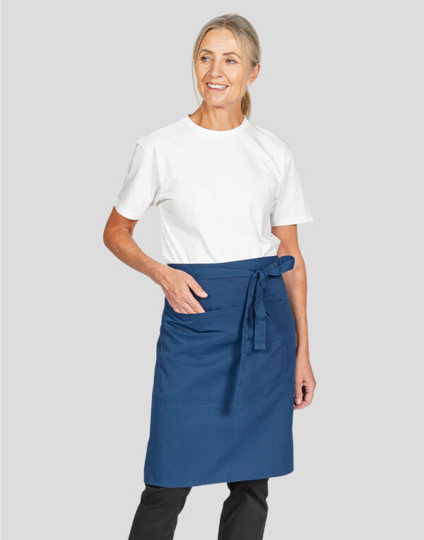 DP110 Navy Recycled Waist Apron With Pocket