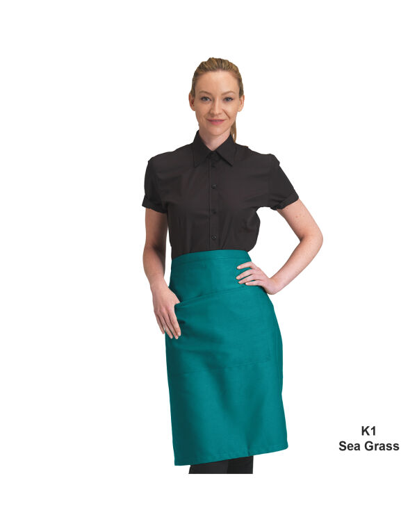 DP110 Dennys Recycled Waist Apron With Pocket Sea Grass