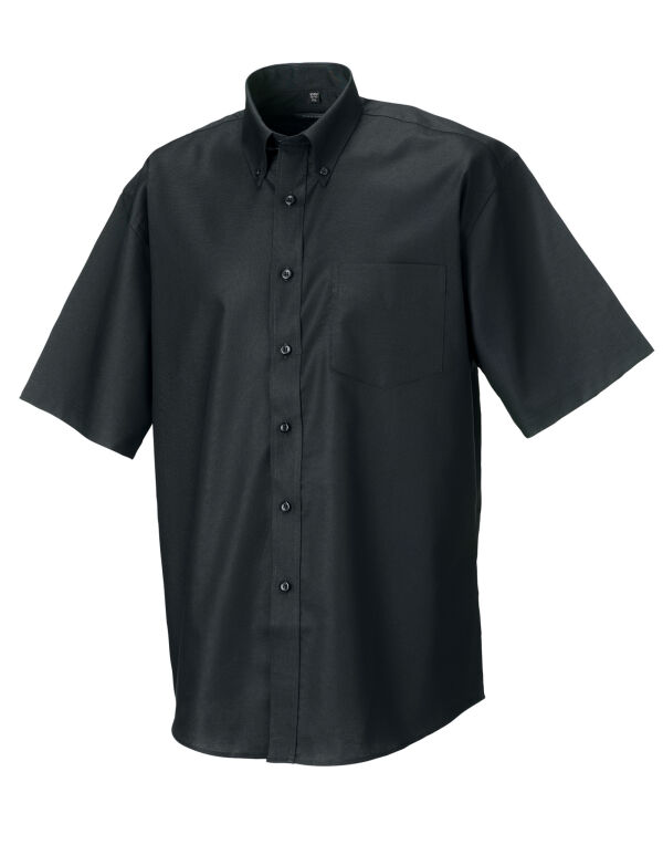 933M Russell Collection Men’s S/Sleeve Oxford Shirt Black