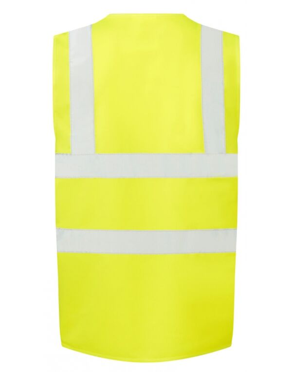 UCC054-542 Ultimate Clothing Company 4-Band Safety Waistcoat Class 2 Hi-Vis Yellow