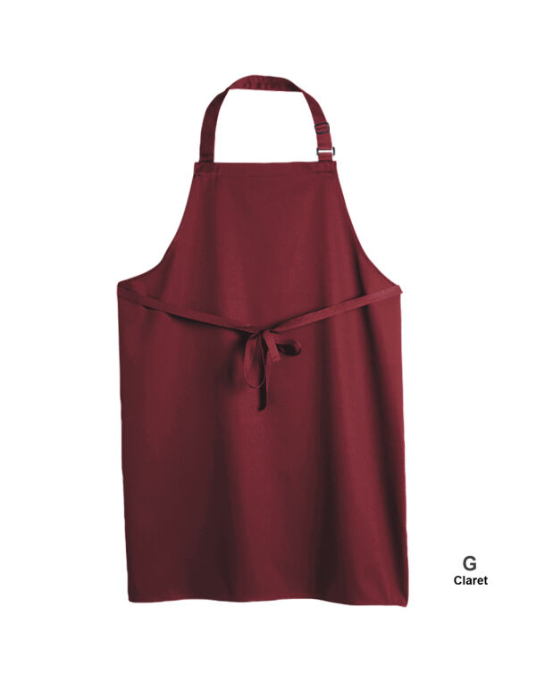 DP200 Dennys Multi-Coloured Bib Apron Claret